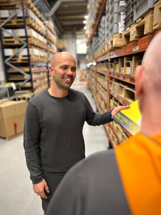 Emil Senf Jakobsen showing SBS stock of brake pads